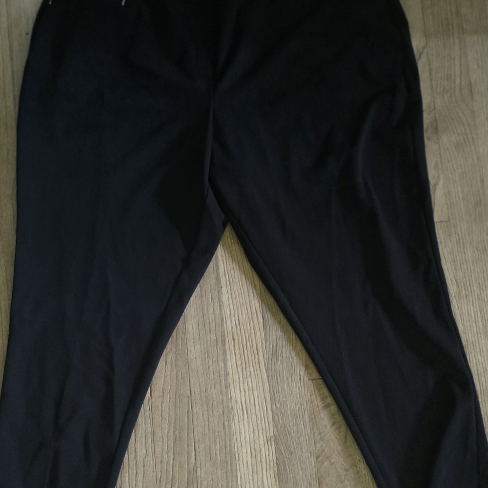 Black Dress Pants Stretchy Material and Ankle Length